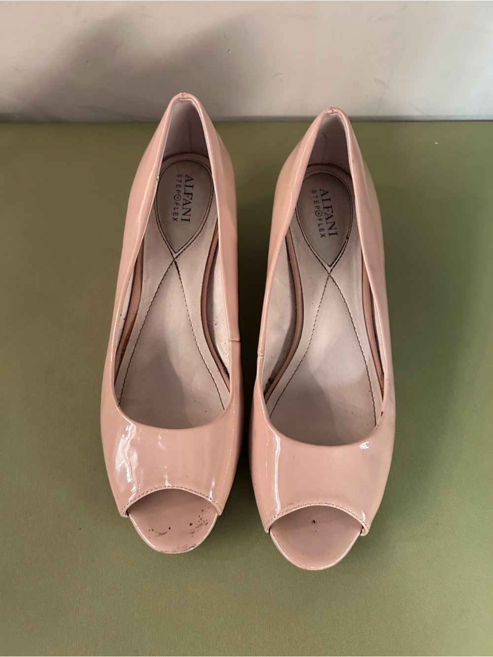 Alfani Blush Patent Peep-Toe Pumps
